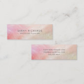 Hübsch Coral Pink Mother Pearl Muschel Mini Visitenkarte (Vorne/Hinten)