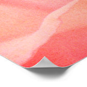 Hübsch Coral Pink Rose Blumenfotografie Poster (Ecke)