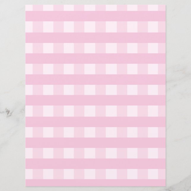 Hübsch Country Pink Kariert Gingham Scrapbook (Vorderseite)
