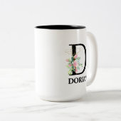 HÜBSCH D MIT MONOGRAMM ZWEIFARBIGE TASSE (VorderseiteRechts)