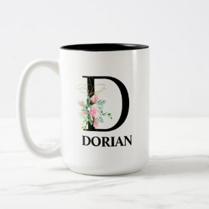 HÜBSCH D MIT MONOGRAMM ZWEIFARBIGE TASSE