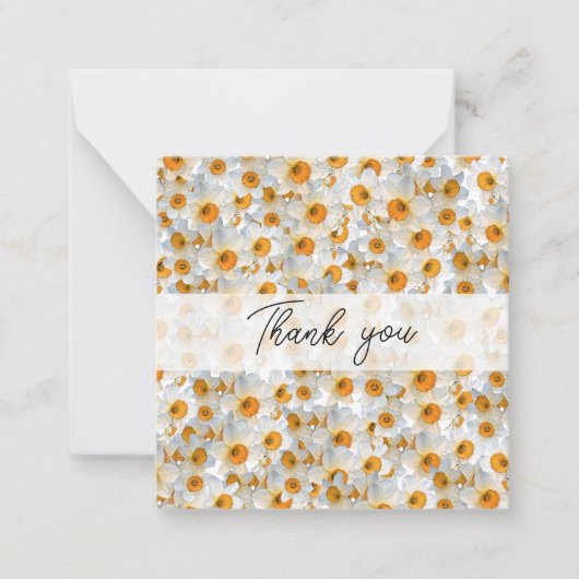 Hübsch Daffodil Vielen Dank Mitteilungskarte (Vorderseite)