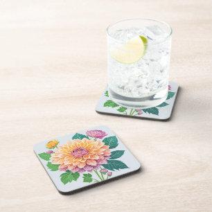 Hübsch Dahlia Getränkeuntersetzer
