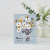 Hübsch Daisy Bouquet CUSTOM Vielen Dank Postkarte (Stehend Vorderseite)