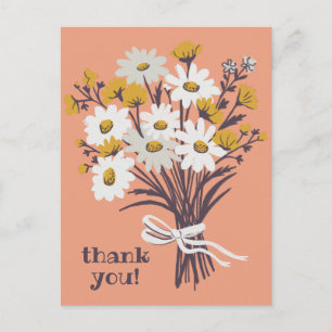 Hübsch Daisy Bouquet CUSTOM Vielen Dank Postkarte