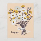 Hübsch Daisy Bouquet ich MISST DIR süß CUSTOM Postkarte (Vorderseite)
