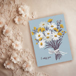 Hübsch Daisy Bouquet ich MISST DIR süß CUSTOM Postkarte<br><div class="desc">Passen Sie diese Karte an,  indem Sie den Text,  den Schriftart,  die Farben ändern und auf der Rückseite Ihren eigenen Text hinzufügen! Karo meinen Shop für mehr!</div>