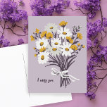 Hübsch Daisy Bouquet ich MISST DIR süß CUSTOM Postkarte<br><div class="desc">Passen Sie diese Karte an,  indem Sie den Text,  den Schriftart,  die Farben ändern und auf der Rückseite Ihren eigenen Text hinzufügen! Karo meinen Shop für mehr!</div>