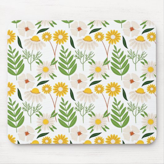 Hübsch Daisy Pattern Mousepad (Vorne)