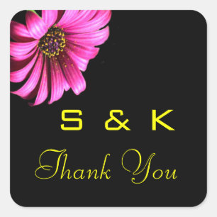 Hübsch Daisy Wedding danke Ihnen Monogram Stickers