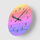 Hübsch Damask Rainbow Pattern Modernes Runde Wanduhr (Winkel)