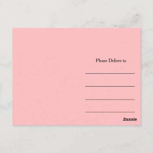 Hübsch danke Ihnen Pink und Black Postcard Postkarte (Rückseite)