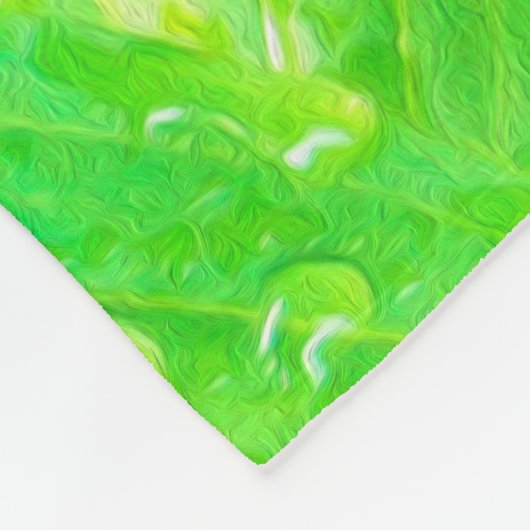 Hübsch Deep Pink Stargazer Liuon on Lime Green Fleecedecke (Ecke)