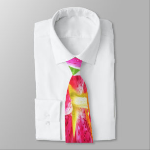 Hübsch Deep Pink Stargazer Liuon on Lime Green Krawatte