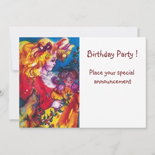 HÜBSCH DOLL, rot-weiß Einladung (Rückseite)