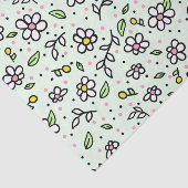 Hübsch Doodle Daisy Blume Niedlich Girly Pattern Seidenpapier (Ausschnitt)