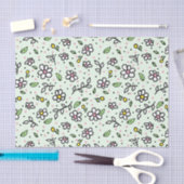 Hübsch Doodle Daisy Blume Niedlich Girly Pattern Seidenpapier (Handwerk)