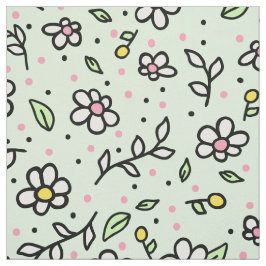 Hübsch Doodle Daisy Blume Niedlich Girly Pattern Stoff
