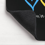 Hübsch Down with Liebe World Down Syndrome Awarene Mousepad (Ecke)