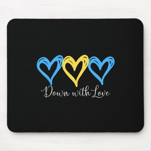 Hübsch Down with Liebe World Down Syndrome Awarene Mousepad (Vorne)