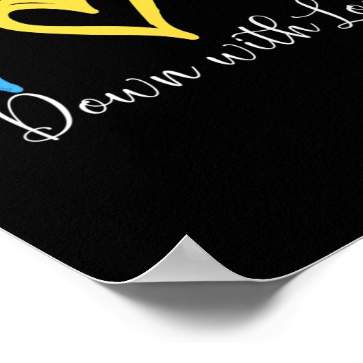 Hübsch Down with Liebe World Down Syndrome Awarene Poster (Ecke)