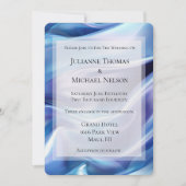 Hübsch Dreamy Blue Lila Romantische Hochzeit Einladung (Vorderseite)