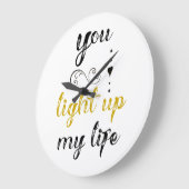 Hübsch, du zündest mein Leben an Große Wanduhr (Winkel)