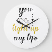 Hübsch, du zündest mein Leben an Große Wanduhr (Vorderseite)