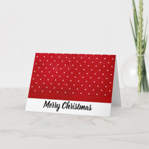 Hübsch Dunkelrot mit Dots Weihnachtskarte Feiertagskarte