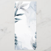 Hübsch Dusty Blue Eucalyptus Blätter Wedding Party Menükarte (Rückseite)
