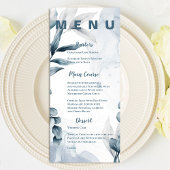 Hübsch Dusty Blue Eucalyptus Blätter Wedding Party Menükarte