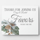 Hübsch Earth Tone Boho Bouquet Gastgeschenke Hochz Fotoplatte (Vorderseite)