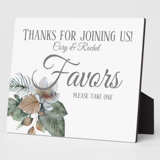 Hübsch Earth Tone Boho Bouquet Gastgeschenke Hochz Fotoplatte (Seite)