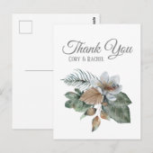 Hübsch Earth Tone Boho Bouquet Vielen Dank Postkarte (Vorne/Hinten)