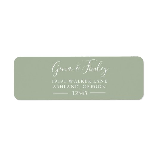 Hübsch Einfache moderne und elegante Rücksendeadre (Vorne)