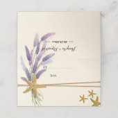 hübsch Einfache Seesterne Platzkarte (Außenseite Aufgefaltet)