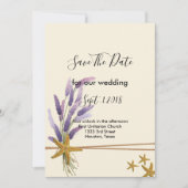 hübsch Einfache Seesterne Save the Date Einladung (Vorderseite)