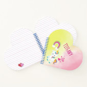 Hübsch Einhorn Rosa und Gelb Notizblock (Innenseite)