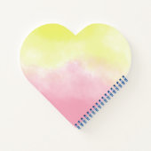 Hübsch Einhorn Rosa und Gelb Notizblock (Rückseite)