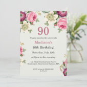 Hübsch | Einladung zum 90. Geburtstag (Stehend Vorderseite)