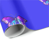 Hübsch Elec. Blue Butterfly Wrapping Paper Geschenkpapier (Rolleneckpunkt)