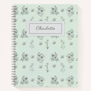 Hübsch Elegant Vintage Aquarell Blumenmuster Notizblock
