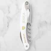 Hübsch Elegante Personalisierte Bräune Kellnermesser (Rückseite)