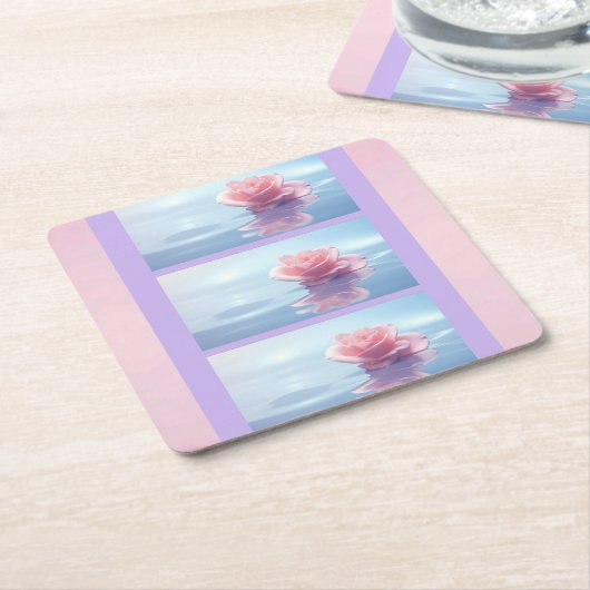 Hübsch Eleganter Rosa Roses Stone Untersetzer (angewinkelt)