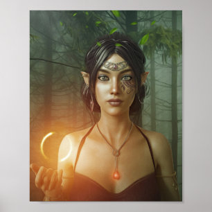 HÜBSCH ELF GIRL FANTASY POSTER