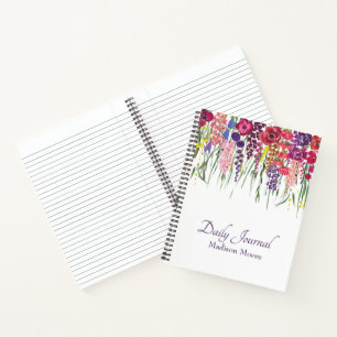 Hübsch English Floral Garden Illustration Journal/ Notizblock