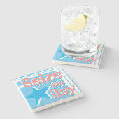 Hübsch ergreifen Sie das blaue u. rosa Steinuntersetzer (Seitenansicht)