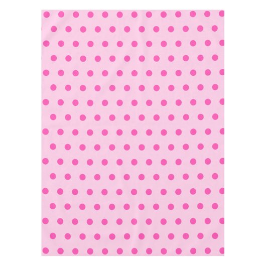 Hübsch erröten rosa Polka-Punkt-Party Tischdecke (Vorderseite)