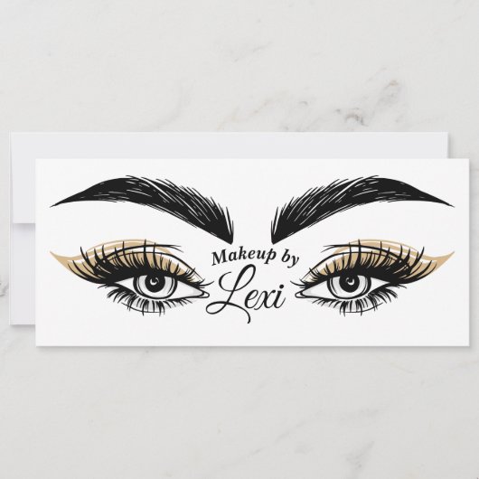 Hübsch Eyes Beauty Salon Lashes Geschenkgutschein Einladung (Vorderseite)