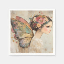 Hübsch Fairy Boho Butterfly & Floral Pastell